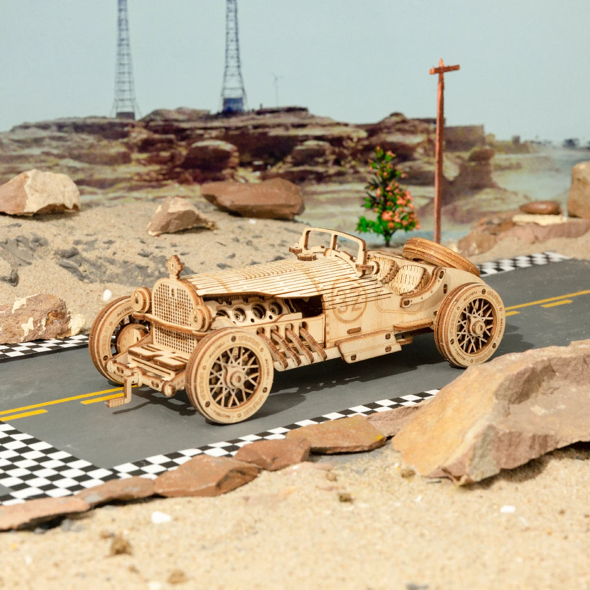 3D Houten Puzzel Model – Stoomtrein, Auto & Jeep – Educatief Bouwpakket DIY voor Kinderen en Volwassenen