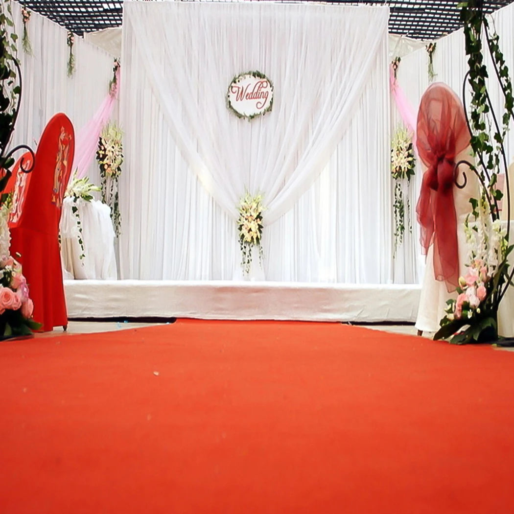 Witte Zijde Gordijnen 2x2m / 3x3m – Bruiloft Backdrop, Fotografie Achtergrond & Raamdecoratie