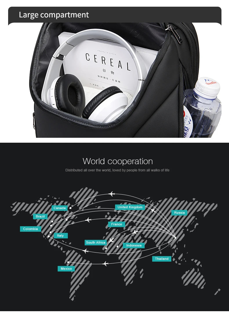 Waterdichte USB Laptop Rugzak – Multifunctionele Backpack Voor 15.6" Laptop
