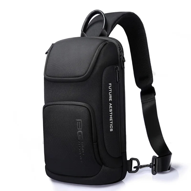 Waterdichte Crossbody Tas voor Mannen – Compacte Schouder‑ & Reis‑Messenger Bag met iPad‑vak