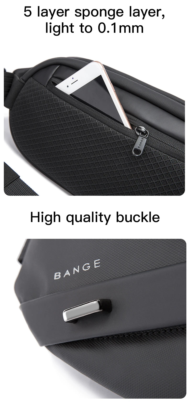 Waterdichte Multifunctionele Crossbody Tas – Heren & Dames Sling‑ & Borsttas met Verstelbare Riem en Ruime Capaciteit