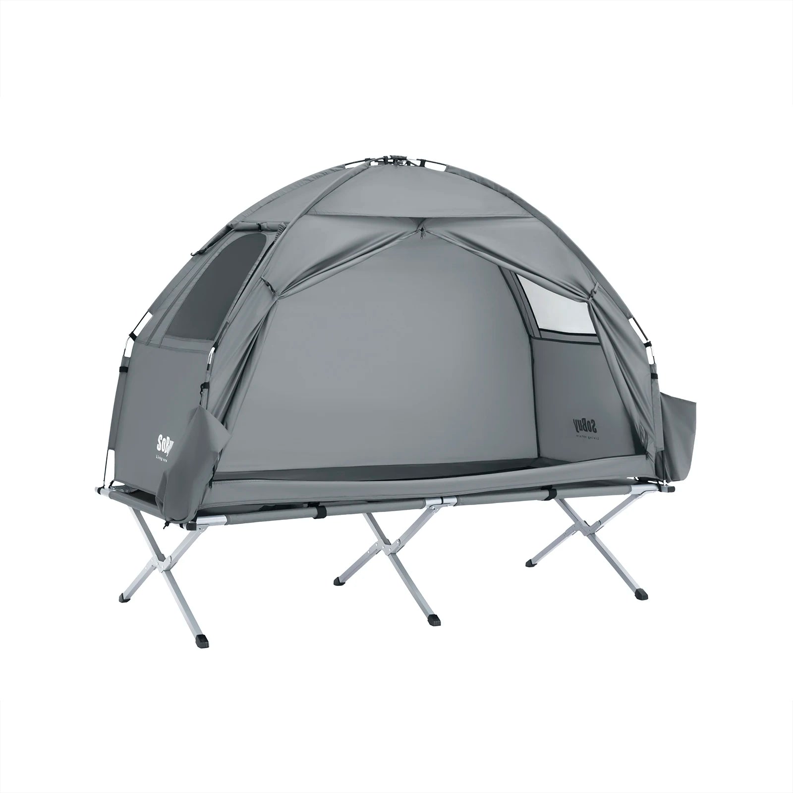 3-in-1 Eenpersoons Campingtent Groen – Lichtgewicht Outdoor Tent met M –