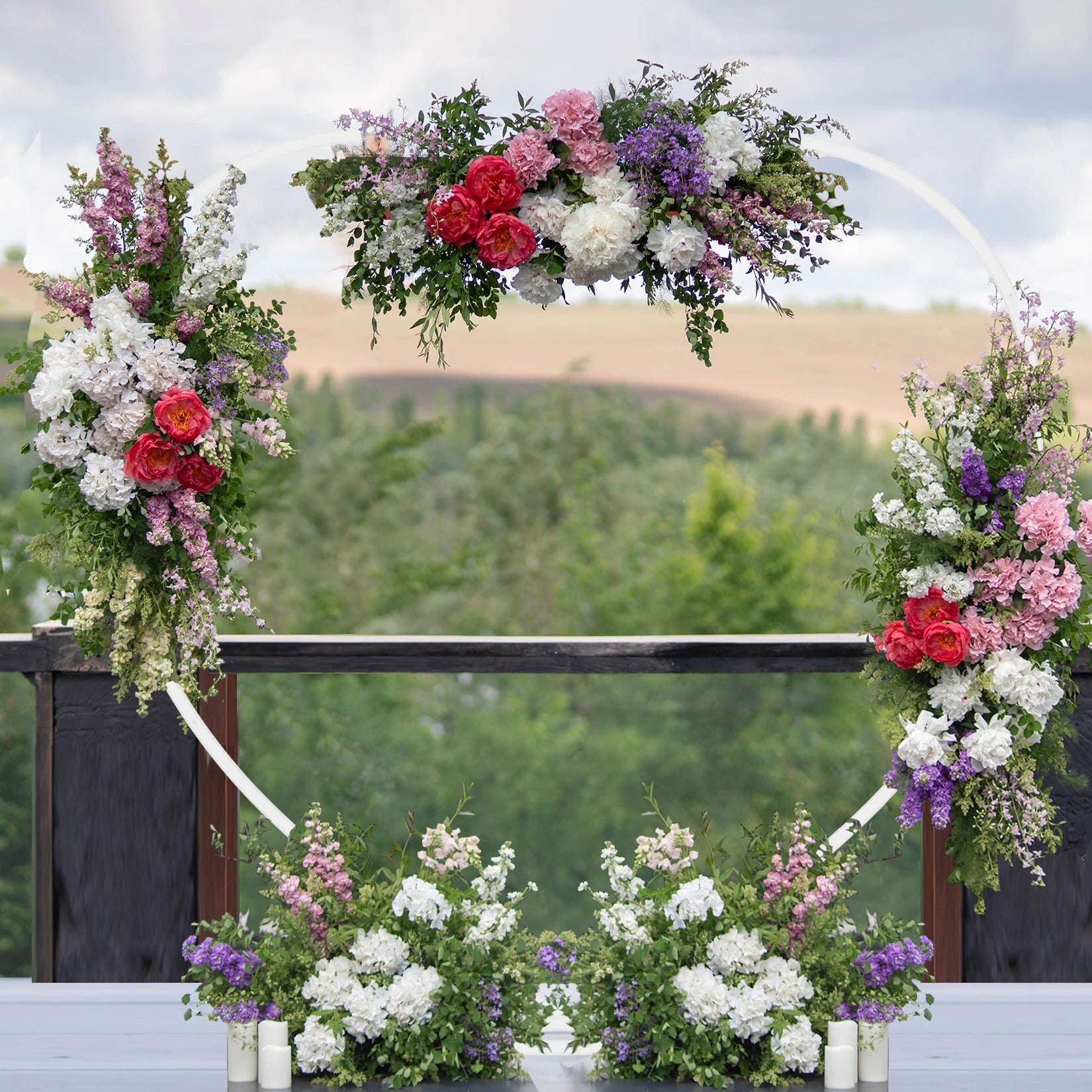 Hartvormige Ballonnenboog Wit Metaal 2.2m – Bruiloft Arch Stand Frame – Backdrop voor Verloving, Valentijn & Feest Decoratie