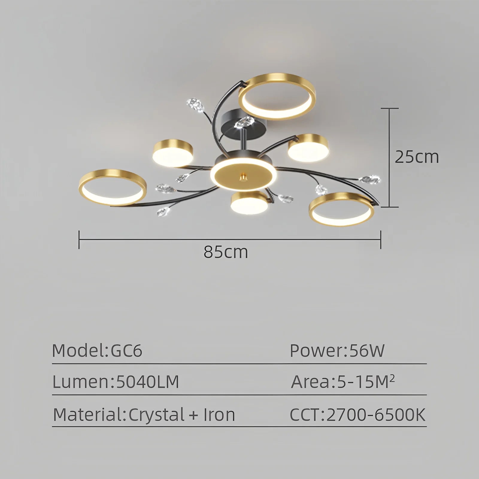 Moderne LED Plafondlamp met Afstandsbediening & App – Dimbare Smart Verlichting voor Woonkamer, Slaapkamer & Eetkamer