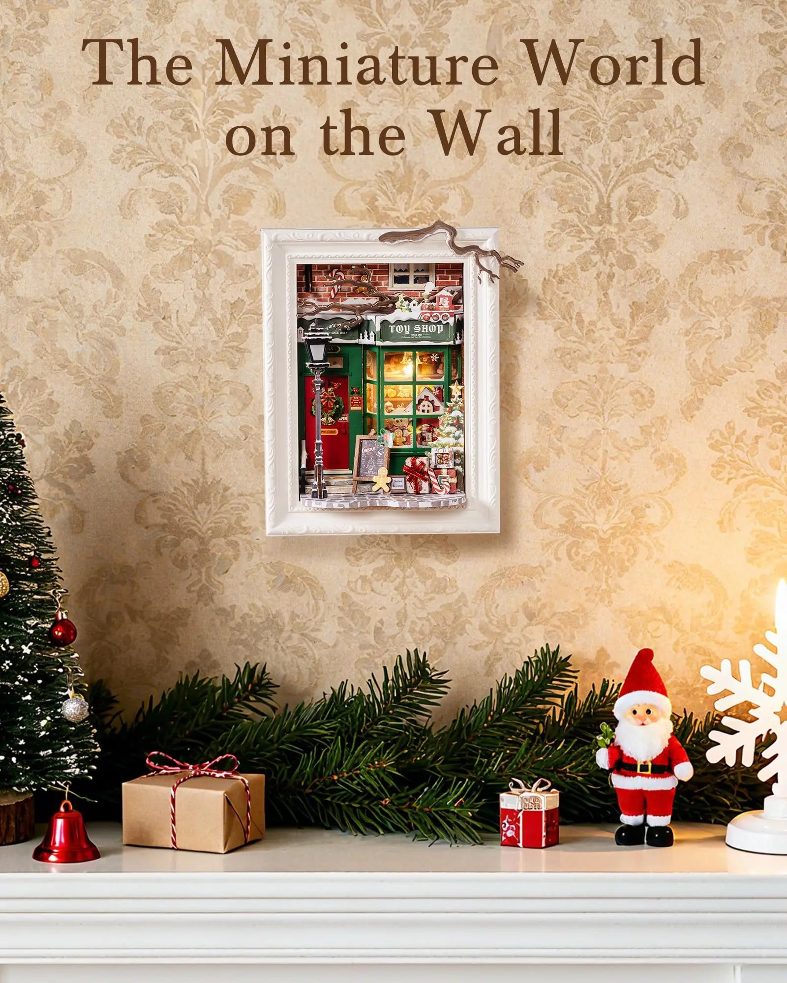 3D LED Kerst Diorama Houten Puzzel – Sfeervolle Kerstdecoratie & Creatief Cadeau voor Volwassenen