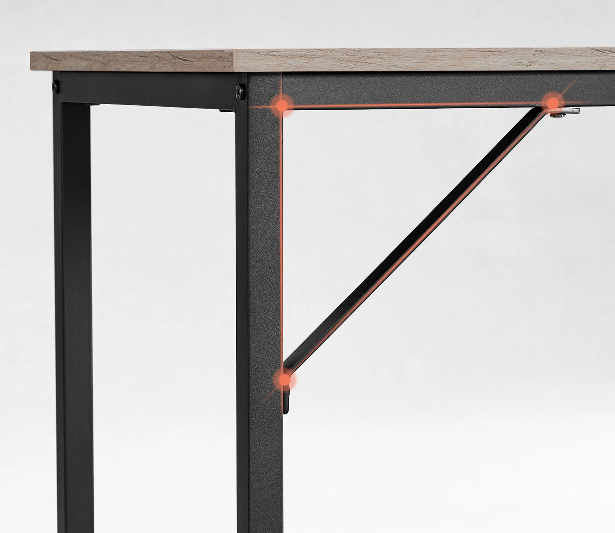 Compact industrieel bureau 140x60 cm – stevig en stijlvol voor thuiswerk of kantoor