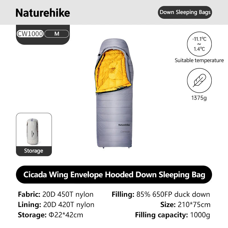 Lichtgewicht Dons Slaapzak Winter – Outdoor Slaapzak 0-5°C voor Kamperen & Trekking