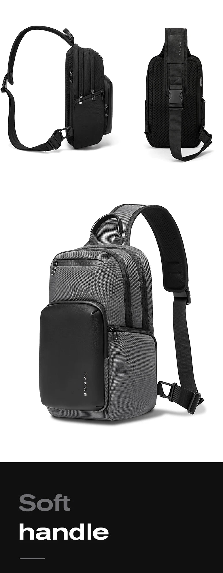 Multifunctionele Waterdichte Crossbody Sling Bag Heren – Grote Capaciteit Schoudertas Voor Dagelijks Gebruik