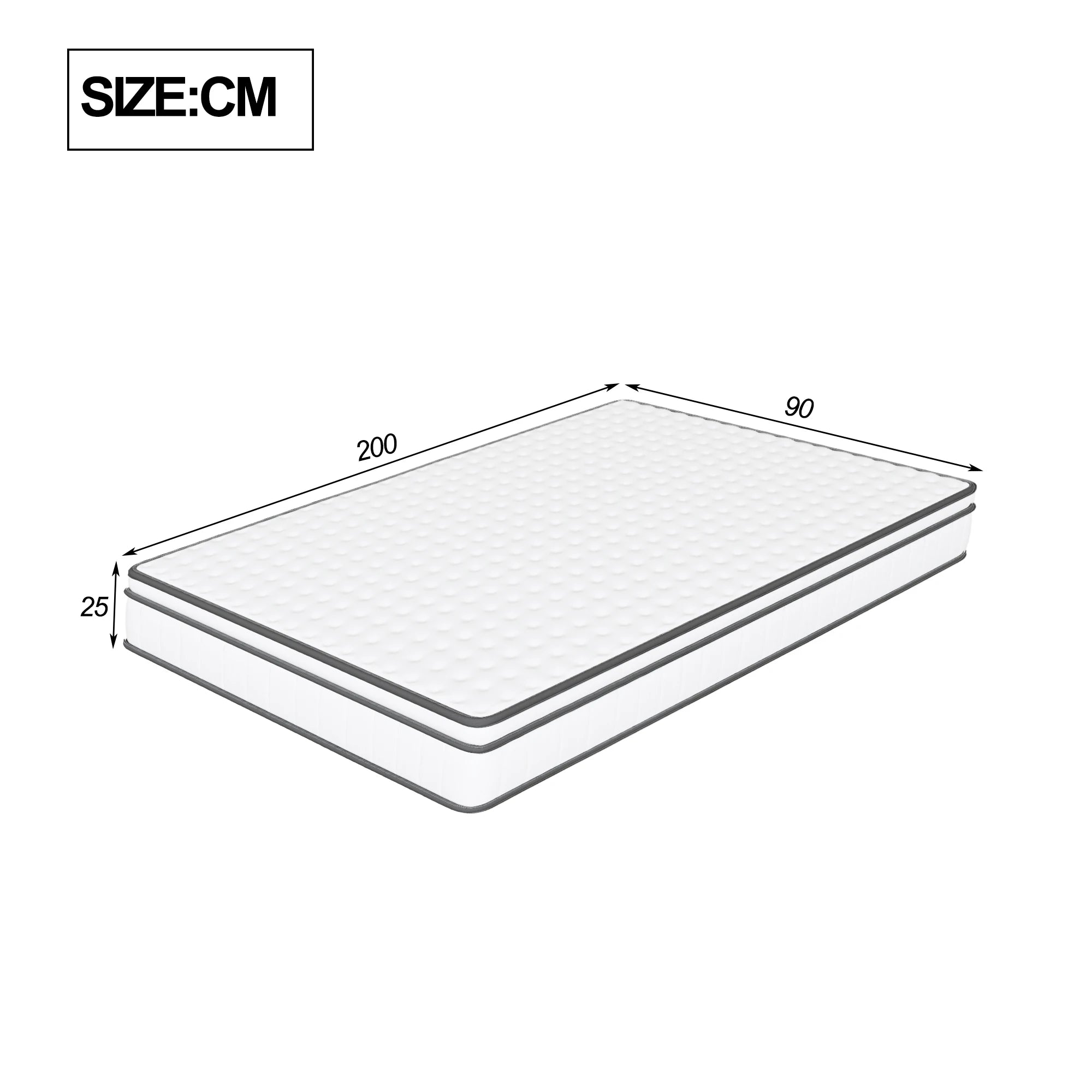 Pocketveringmatras 90–140x190/200 cm Medium – Comfort en Ondersteuning voor Goede Nachtrust