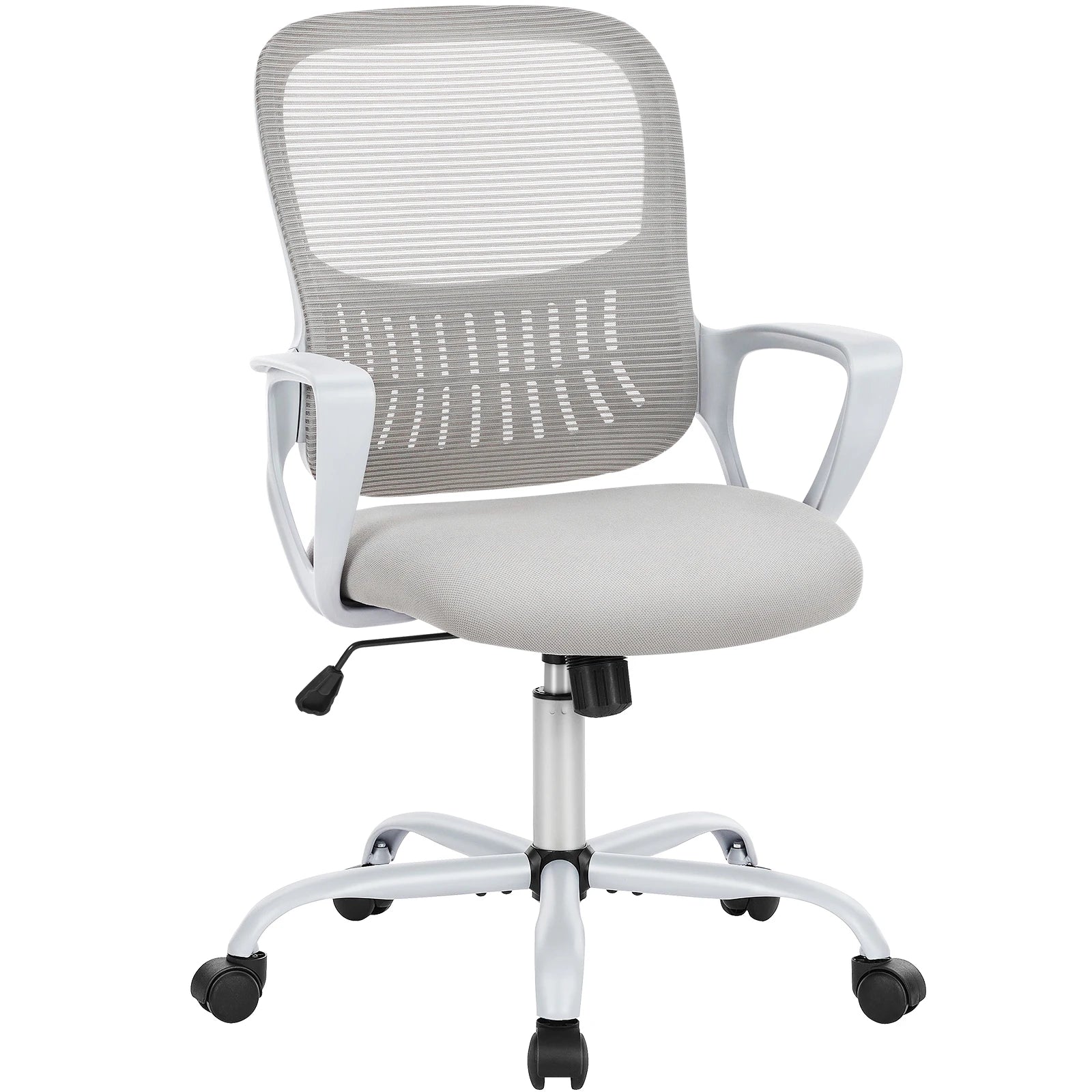Ergonomische Mid‑Back Mesh Bureaustoel – Comfortabele Kantoorstoel met Lendensteun en Zwenkwielen