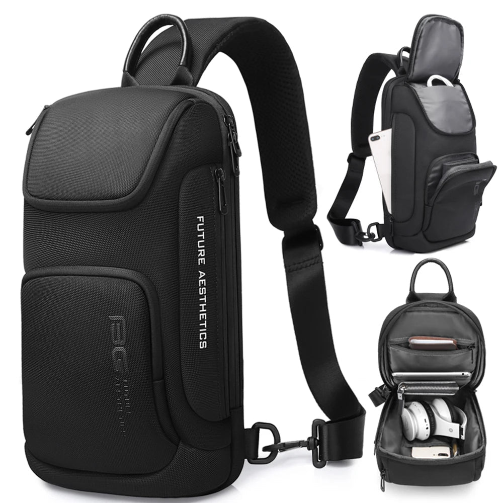 Draagbare Lichtgewicht Oxford Heren Crossbody Schoudertas / Sling Bag – Multifunctionele Casual Tas Voor Dagelijks Gebruik
