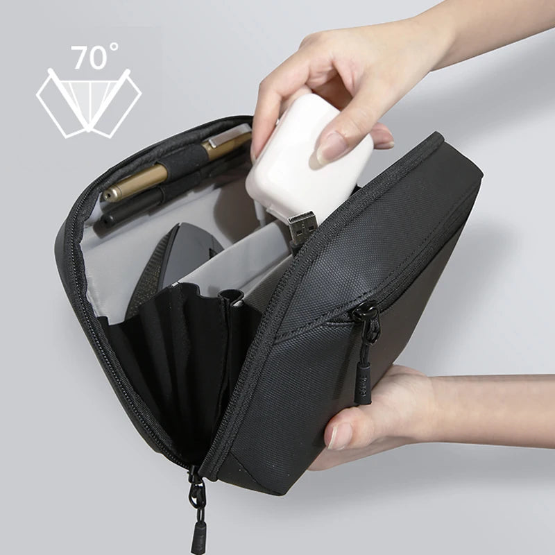 Extra Grote Reizen Elektronica Organizer – Draagbare Kabeltas met 3 Lagen – Ruime Tech Opberg Case voor Telefoon, Kabels & Accessoires