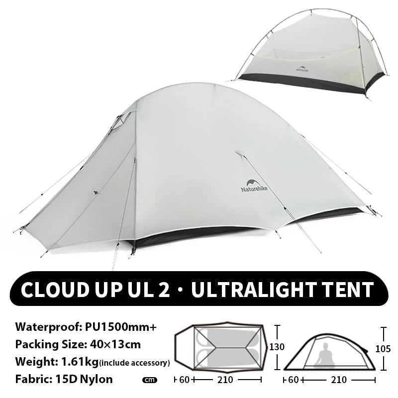 Ultralichte 1-Persoons Fietstent – Waterdichte Trekkingtent voor Backpacken en Kamperen