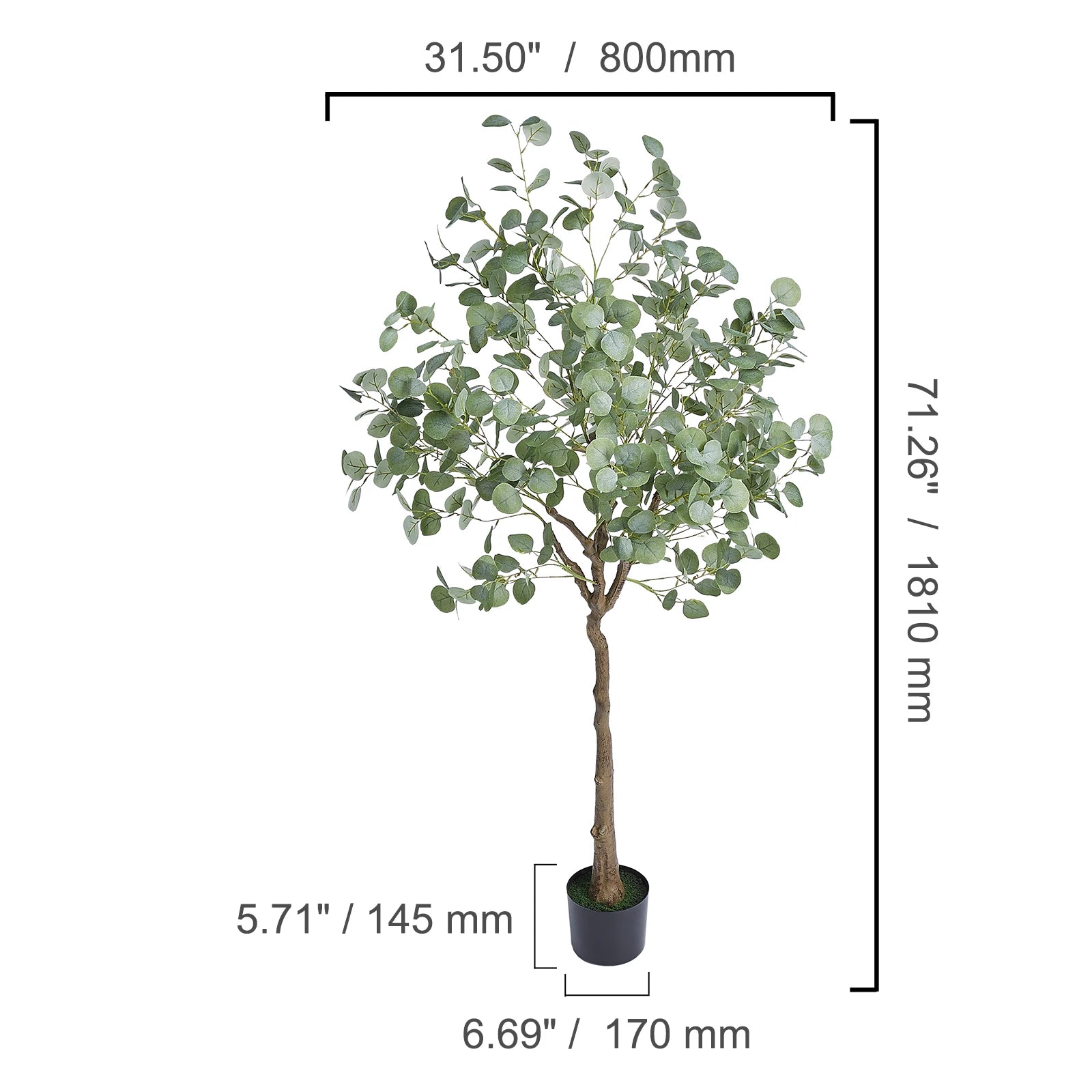 Kunstmatige Olijfboom 120-180 cm – Realistische Nep Olijfboom in Pot – Onderhoudsvrije Kunstplant voor Binnen & Buiten