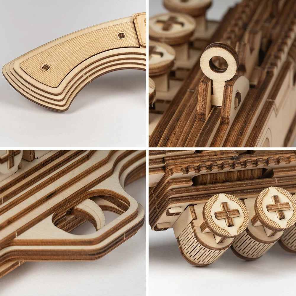 3D Houten Puzzel Pistool Bouwset – DIY Model Kit