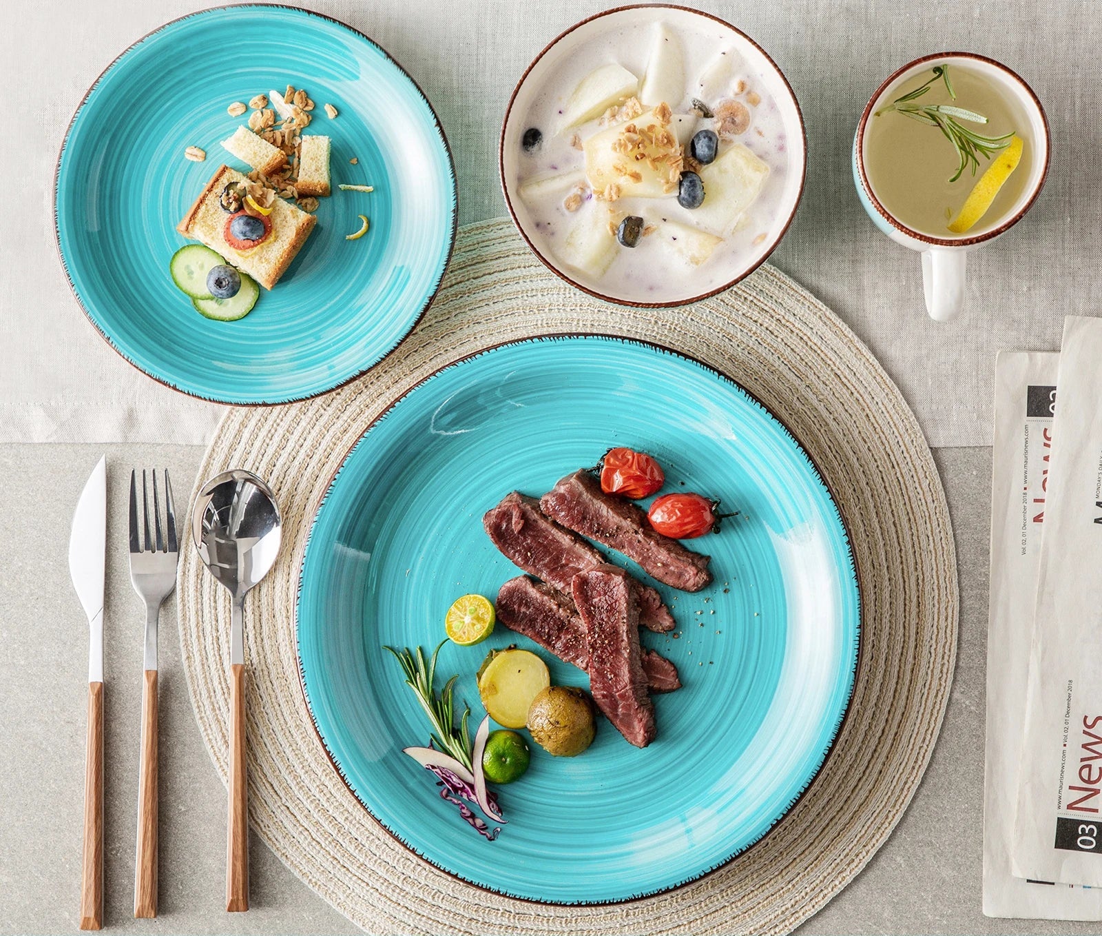 Servies Set 16-Delig – Porseleinen Borden, Kommen & Mokken – Modern en Duurzaam