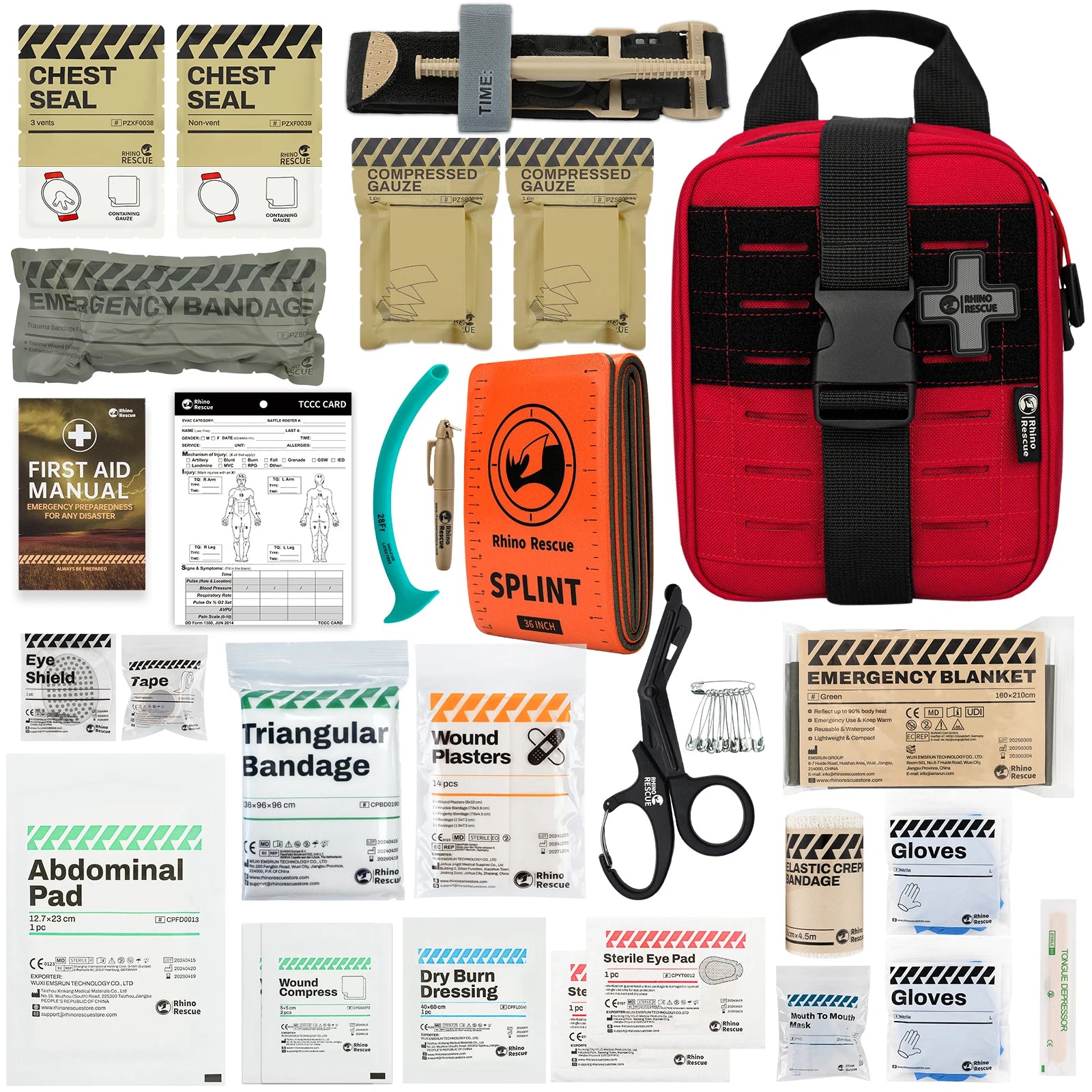 Tactische Trauma Eerste Hulp Kit – Volledige IFAK EHBO Set voor Auto, Outdoor & Noodsituaties