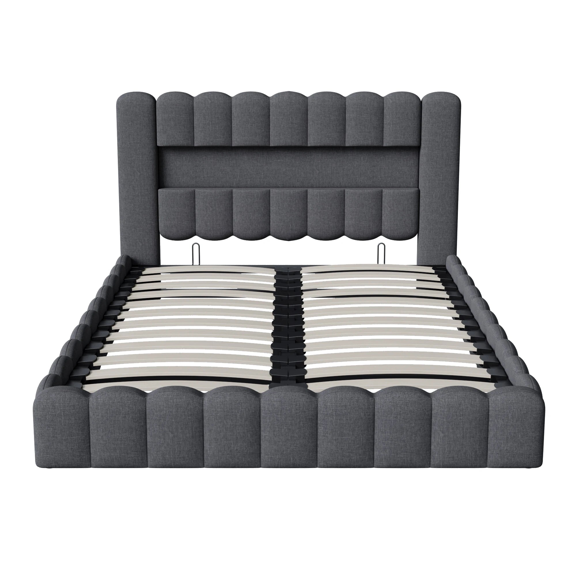 Gestoffeerd Tweepersoonsbed 140–180 cm met LED‑verlichting, USB‑poorten en Opbergruimte – Modern Opbergbed