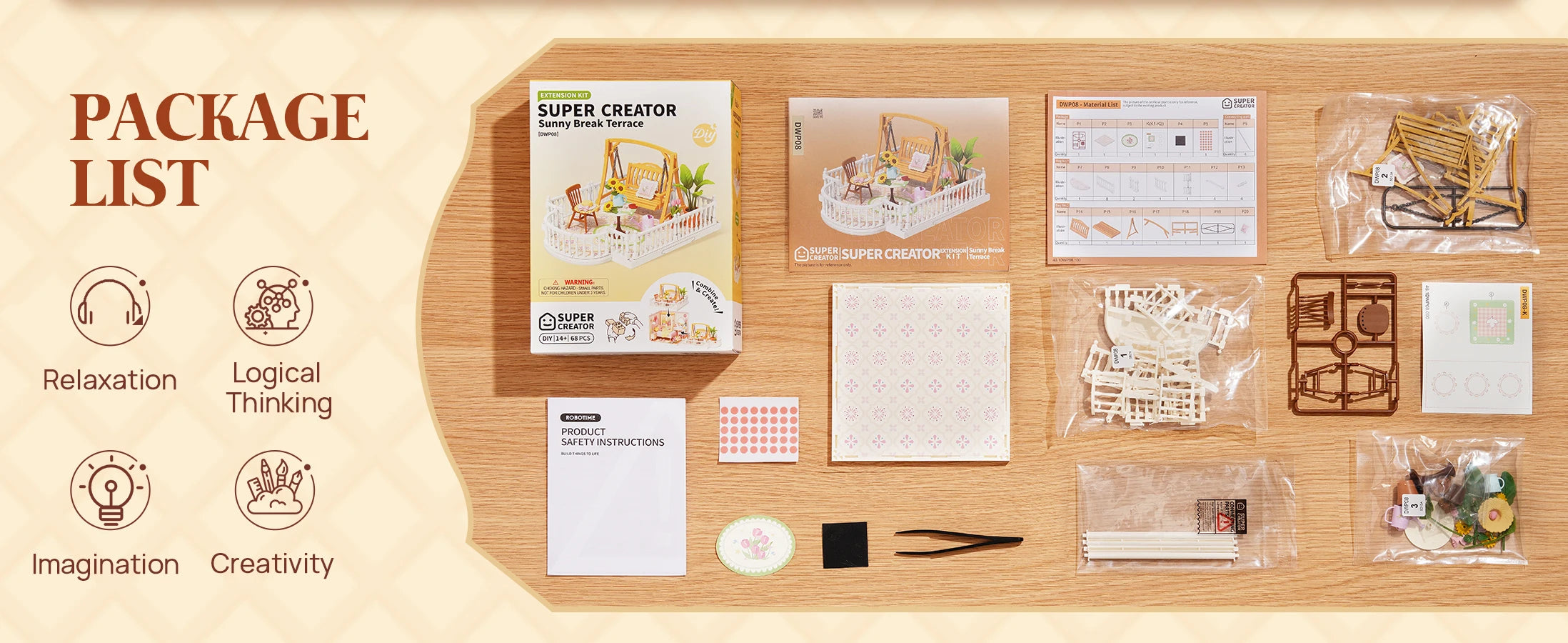3D Puzzel Miniatuur Roze Slaapkamer – DIY Bouwset voor Creatieve Hobbyisten en Poppenhuisfans