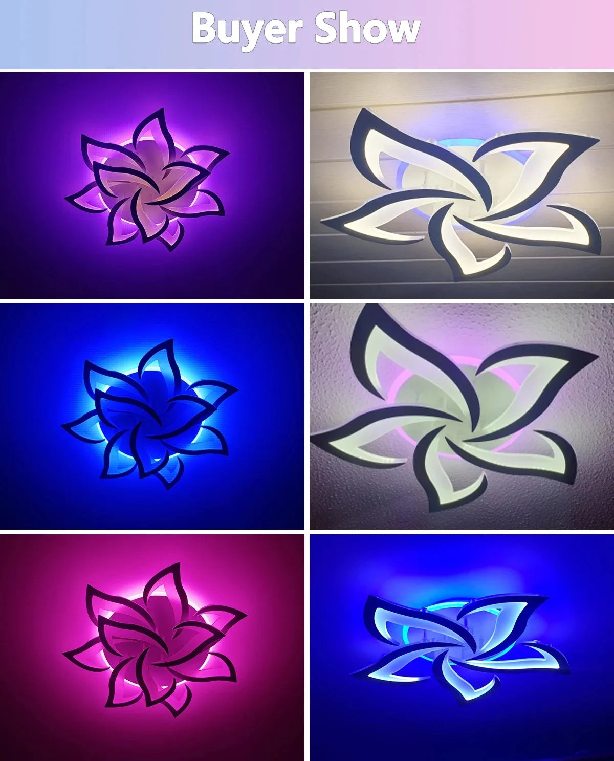 Slimme LED Plafondlamp – Dimbare Moderne Verlichting met Afstandsbediening en RGB Sfeerverlichting