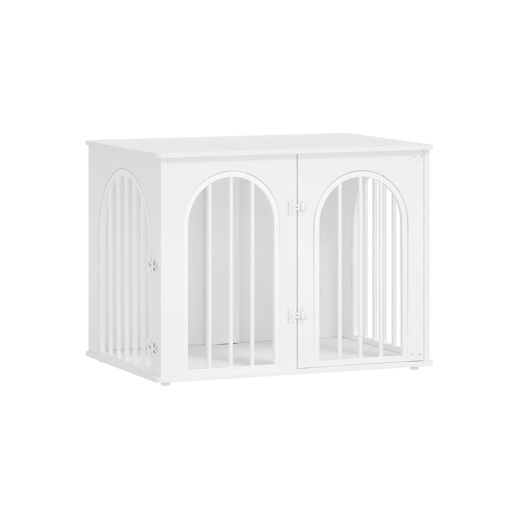 Houten Hondenbench Meubel 80 cm – Design Hondenkooi met 3 Deuren – Moderne Indoor Bench & Bijzettafel