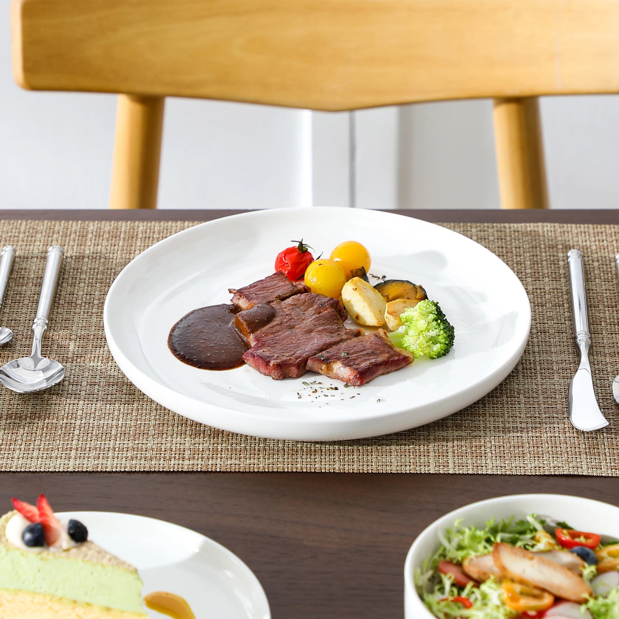 12-delige Serviesset voor 4 Personen – Keramisch Porselein Servies met Borden, Soepborden en Kommen – Modern & Duurzaam