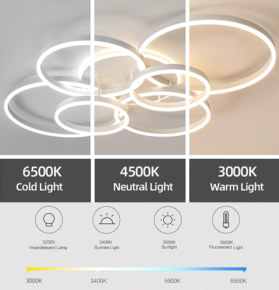 Minimalistische LED Plafondlamp Dimbaar – Moderne Plafondverlichting met Afstandsbediening & App