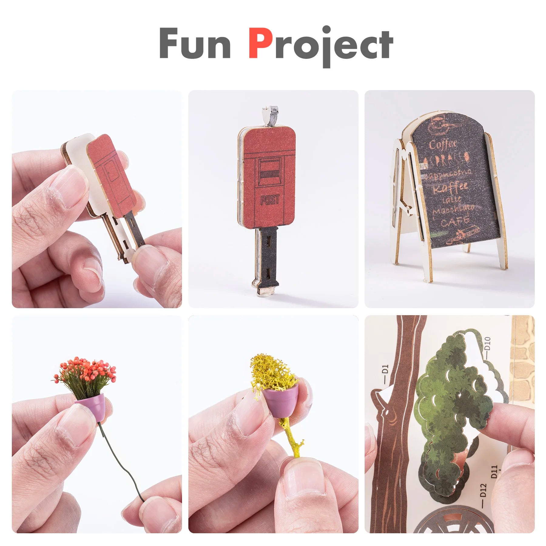 Houten Miniatuur Boekhoekje DIY – LED Sfeerlampje Creatief Knutselpakket voor Jong en Oud