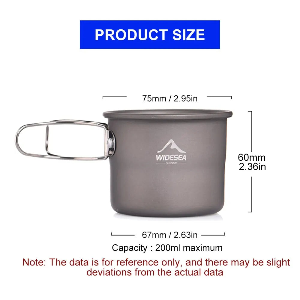 Aluminium Campingmok Outdoor Beker – Lichtgewicht Outdoor Beker Voor Wandelen & Kamperen