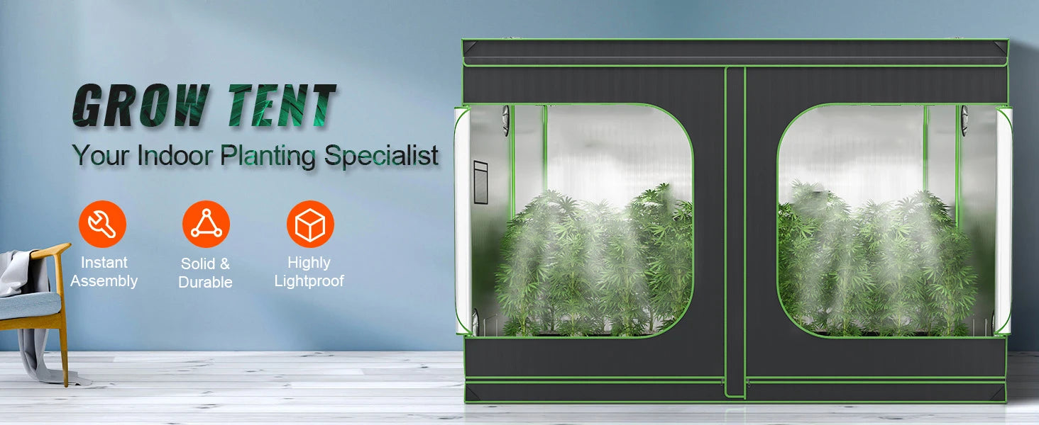 Groeizelt 600D Mylar – Professionele Kweektent met Kijkvenster voor Binnenkweek en Hydrocultuur