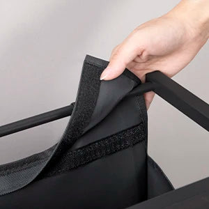 Wasmand met 3 Vakken & Wieltjes – Grote Wasverzamelaar met 2 Planken, Uitschuifbare Liners en Organizer – Voor Badkamer, Slaapkamer & Waskamer