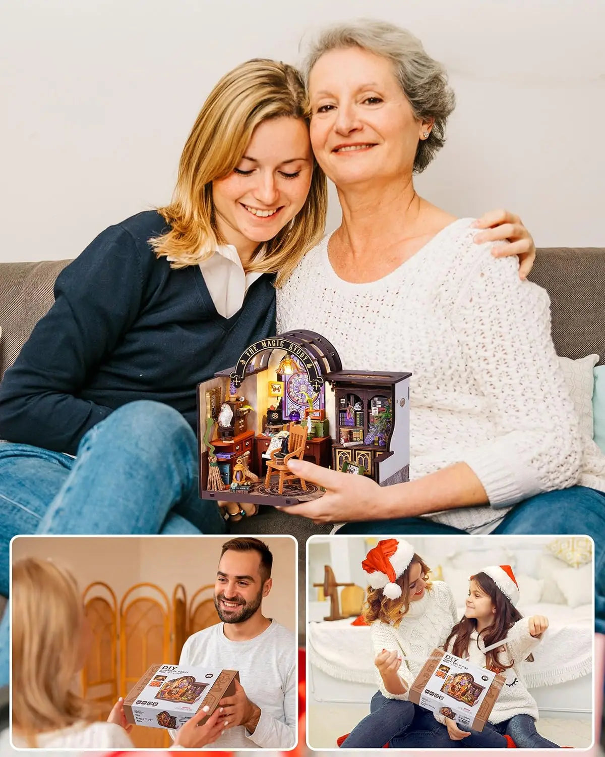 DIY Miniatuurhuis Magic Study – 3D Houten Puzzel 267 Onderdelen – Creatief Bouwpakket Poppenhuis Decoratie 1:18 Schaal