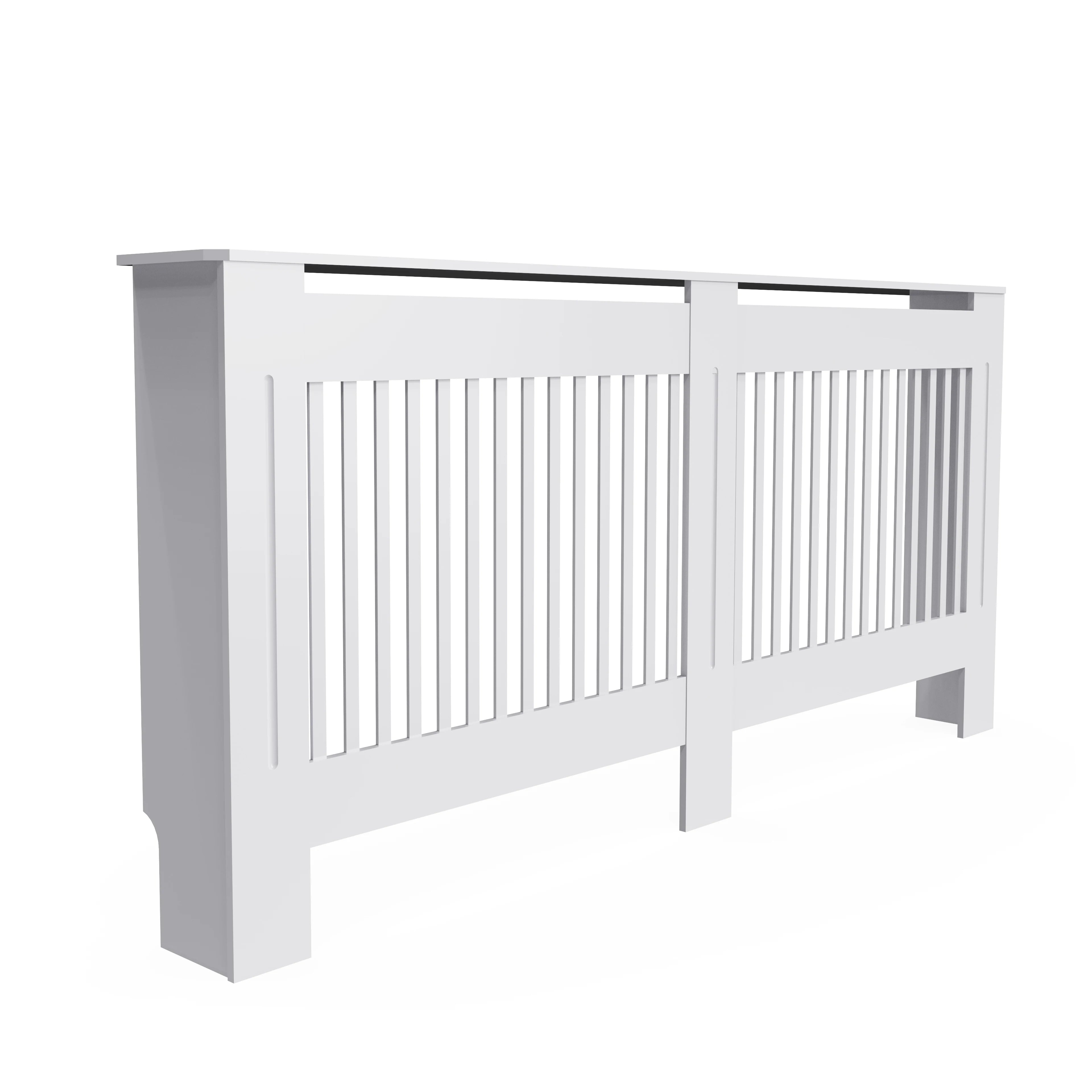 Radiatorombouw MDF Wit – Moderne Radiatorbekleding met Strakke Afwerking en Opbergruimte