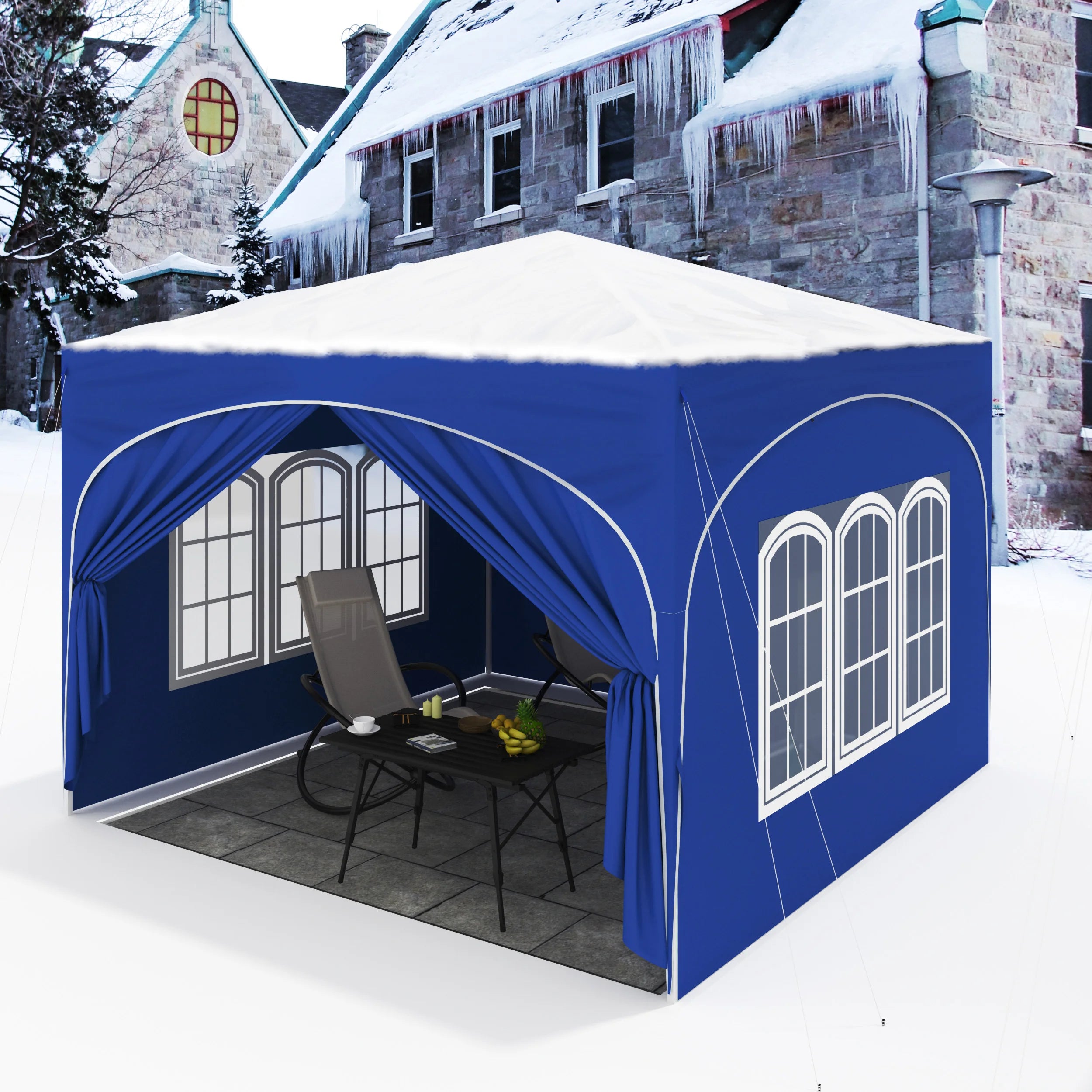 Opvouwbare Partytent 3x3 m Waterafstotend – Pop-up Tuintent met 4 Zijwanden, UV50+ Bescherming & Draagtas