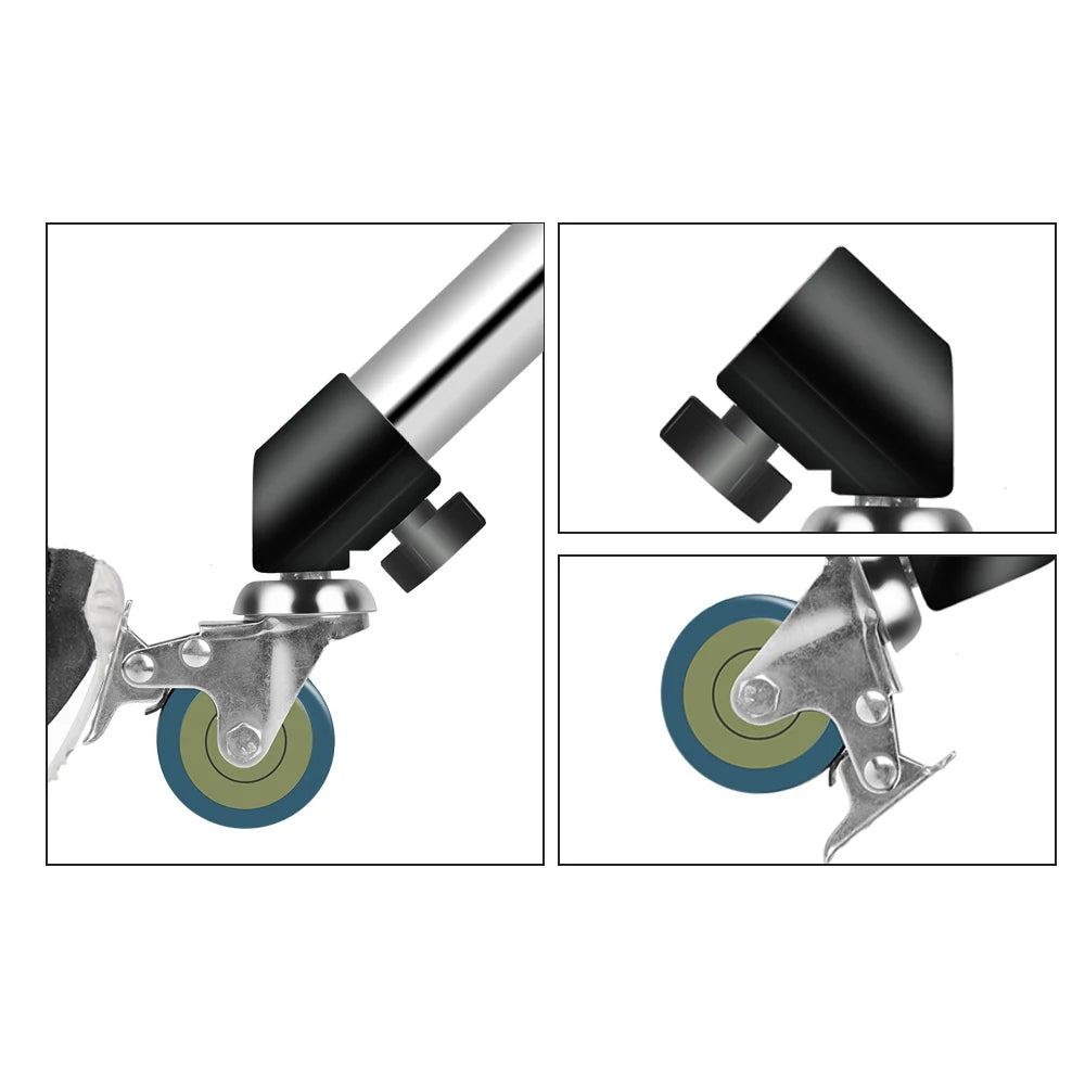 3x C-Stand Zwenkwielen 25mm – Vergrendelbare Wielen voor Lichtstatief en Magic Arm – Fotografie Accessoires