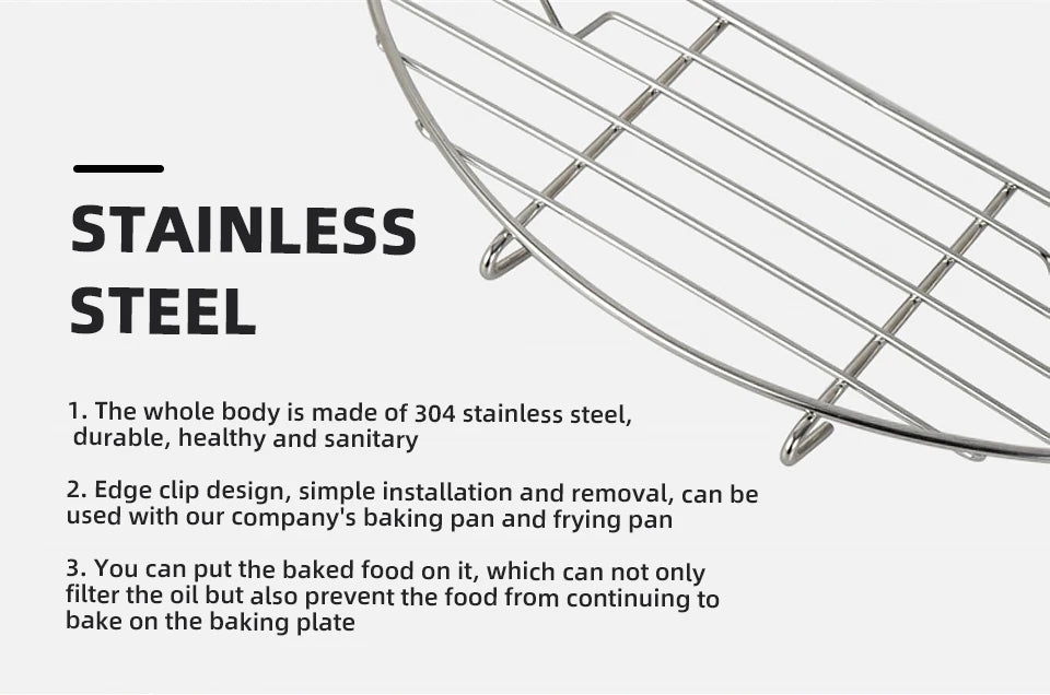 Roestvrijstalen BBQ Grillrek – Anti‑Aanbrand Barbecue Net voor Camping & Outdoor Grill
