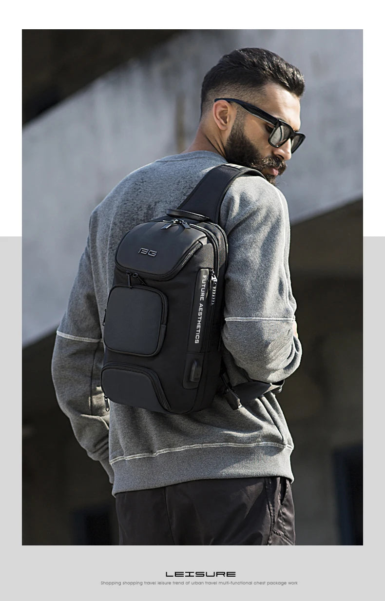 Waterdichte Anti‑Diefstal Crossbody Tas Heren – Multifunctionele Sling Bag voor Reizen & Dagelijks Gebruik