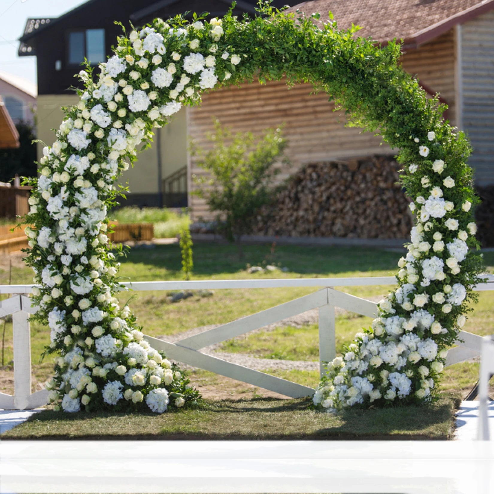 Grote Ronde Metaal Boog Achtergrondstandaard – Bruiloft Backdrop Frame 200x220 / 200x240 cm – Decoratie Boog voor Feest & Events