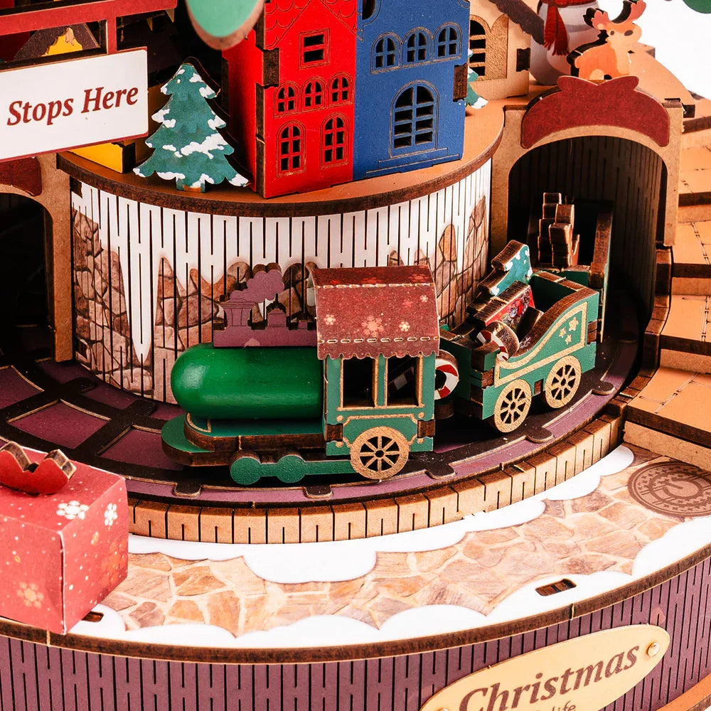 3D Houten Kerstboom Muziekdoos – DIY Puzzel met Licht en Feestelijke Kerstmelodieën – Origineel Cadeau voor Volwassenen en Kinderen