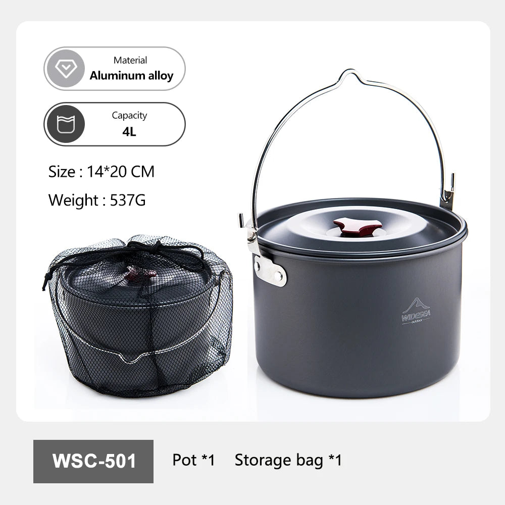 Aluminium camping kookpan 4 L – Lichtgewicht & Draagbaar