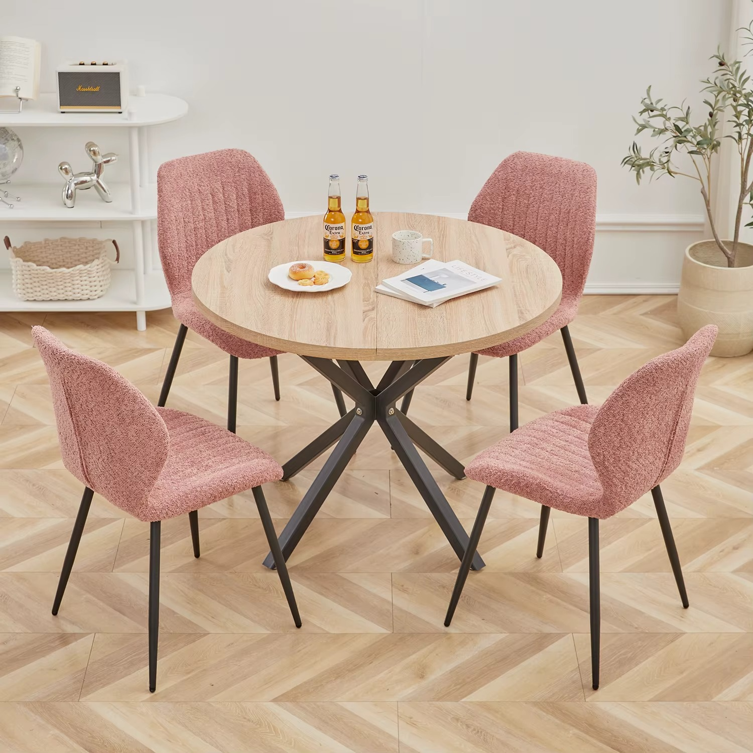 Nordic Ronde Eettafel – Massief Hout, Scandinavische Stijl, 100 cm