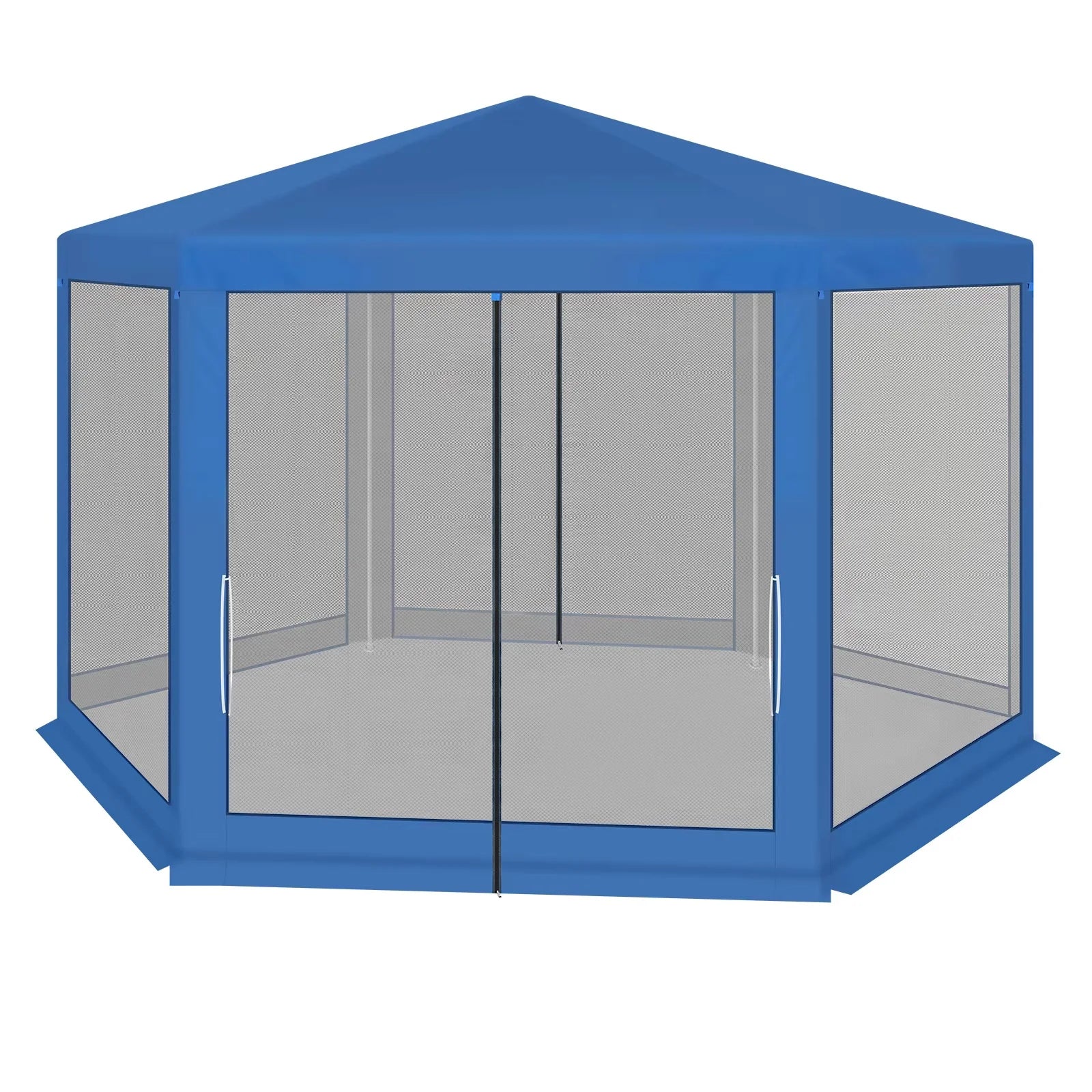 Tuinpaviljoen 3,8 x 3,3 m met Klamboe – Tuinhuisje met Mesh Zijwanden, UV-Bescherming & Luifel voor Tuin en Terras