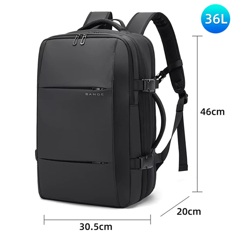 Uitbreidbare Waterdichte Reistas Rugzak – 17" Laptop Rugzak – Grote School‑ & Zaken Backpack – Reis & Hiking Unisex