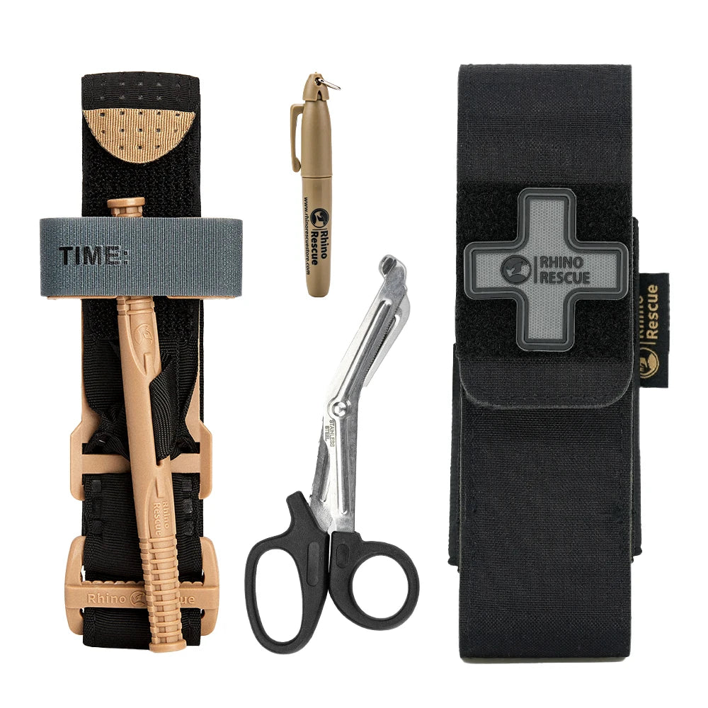 Tactische Molle Tourniquet Pouch met Traumaschaar & Marker – Eerste Hulp Outdoor & Militair