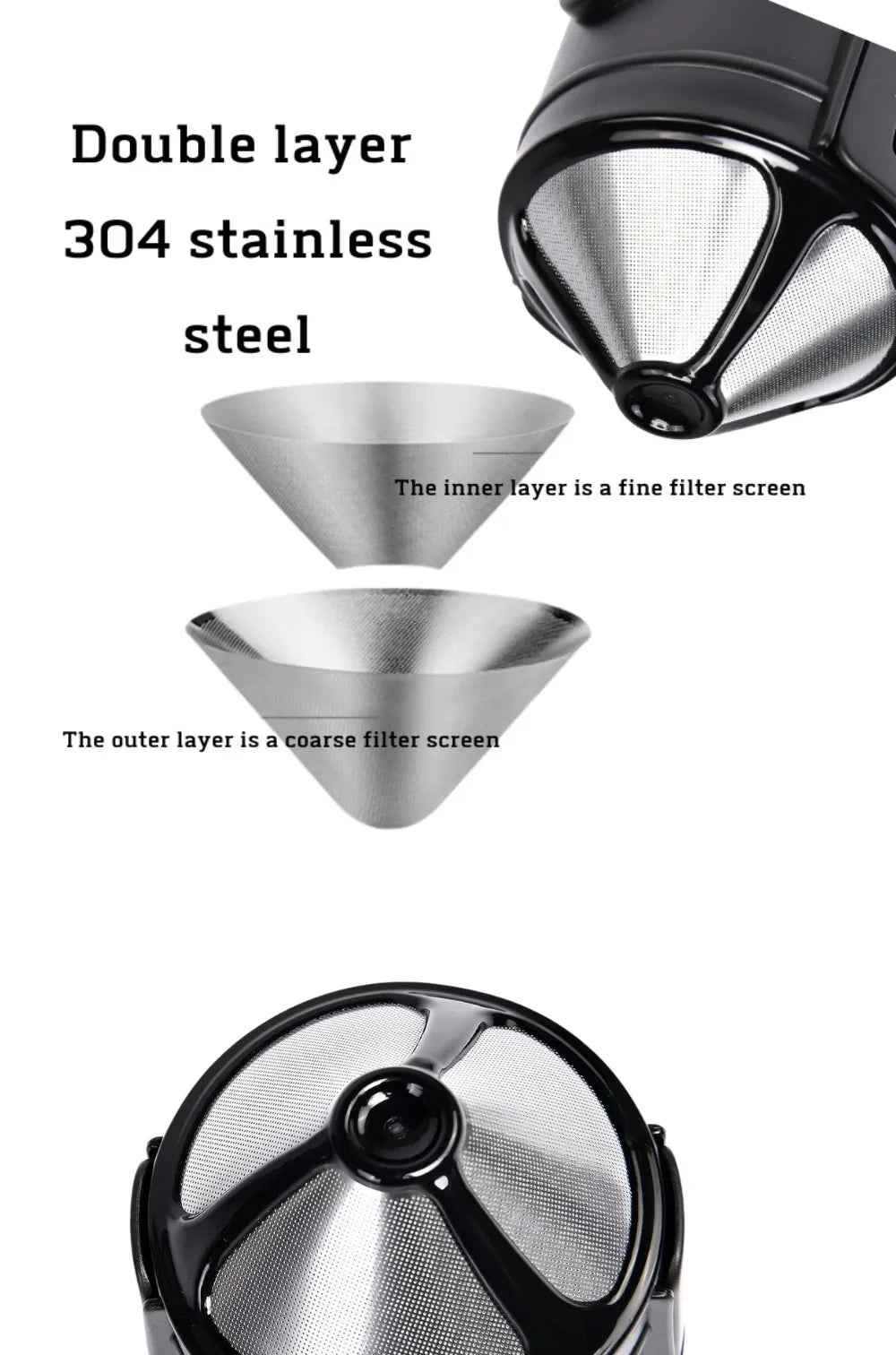 Draagbare Outdoor Camping Kookset Met Koffiefilter – RVS Picknick & Kampeer Servies