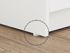 Nachtkastje met 3 Laden, LED Verlichting & Oplaadstation – Modern Wit Bijzettafel met USB en Stopcontact