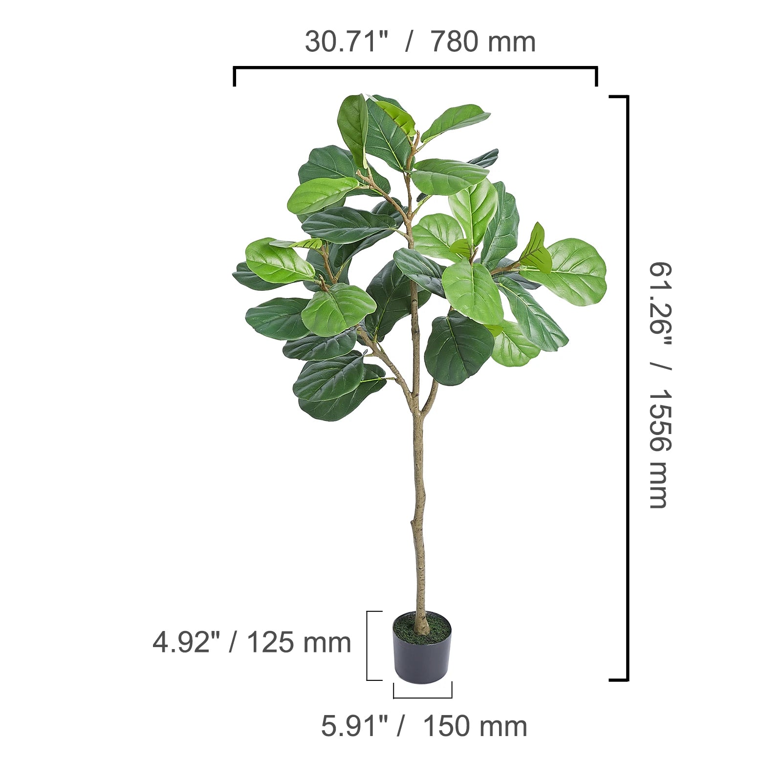 Kunstmatige Olijfboom 120-180 cm – Realistische Nep Olijfboom in Pot – Onderhoudsvrije Kunstplant voor Binnen & Buiten