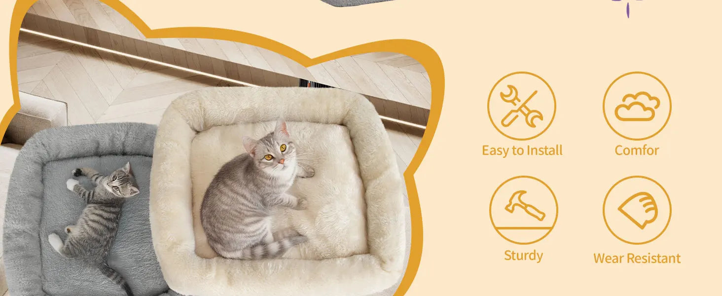 Kattenkrabpaal 159 cm met Meerdere Niveaus – Grote Kattenboom met 2 Huisjes, Platforms, Mand & Sisal Krabpalen voor Binnenkatten