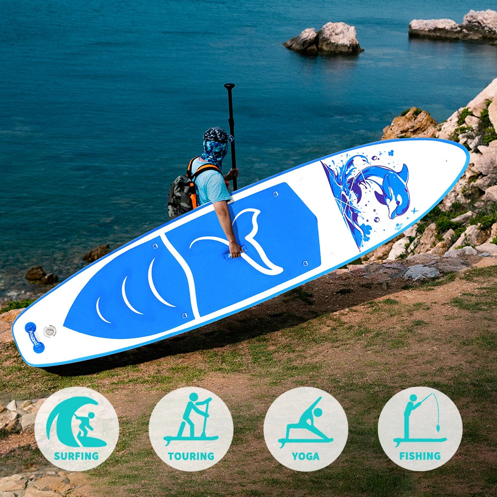Opblaasbaar SUP Board Set – Stand Up Paddle Board Compleet met Accessoires – Antislip & Ultra Lichtgewicht