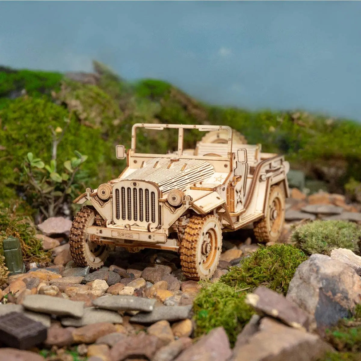 3D Houten Puzzel Model – Stoomtrein, Auto & Jeep – Educatief Bouwpakket DIY voor Kinderen en Volwassenen